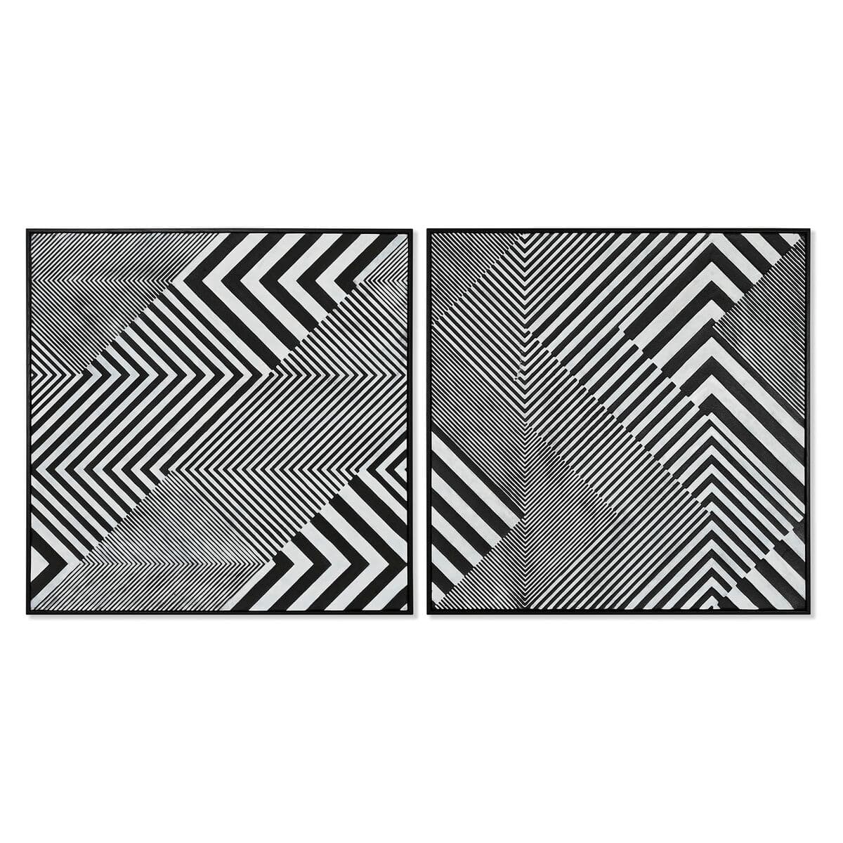Black-white graphic canvas (set of 2)