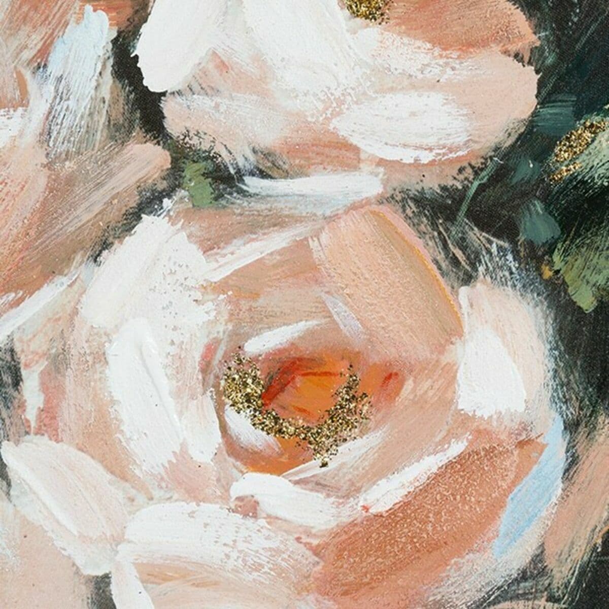 Olieverfschilderij rozen met pijnboomhouten lijst - foto 5