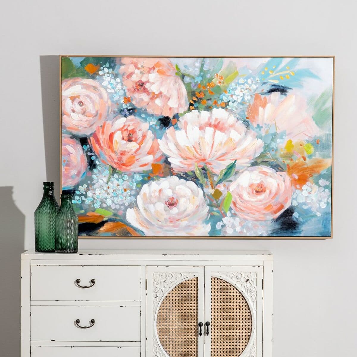 Canvas schilderij pioenrozen 80x120 cm - foto 2