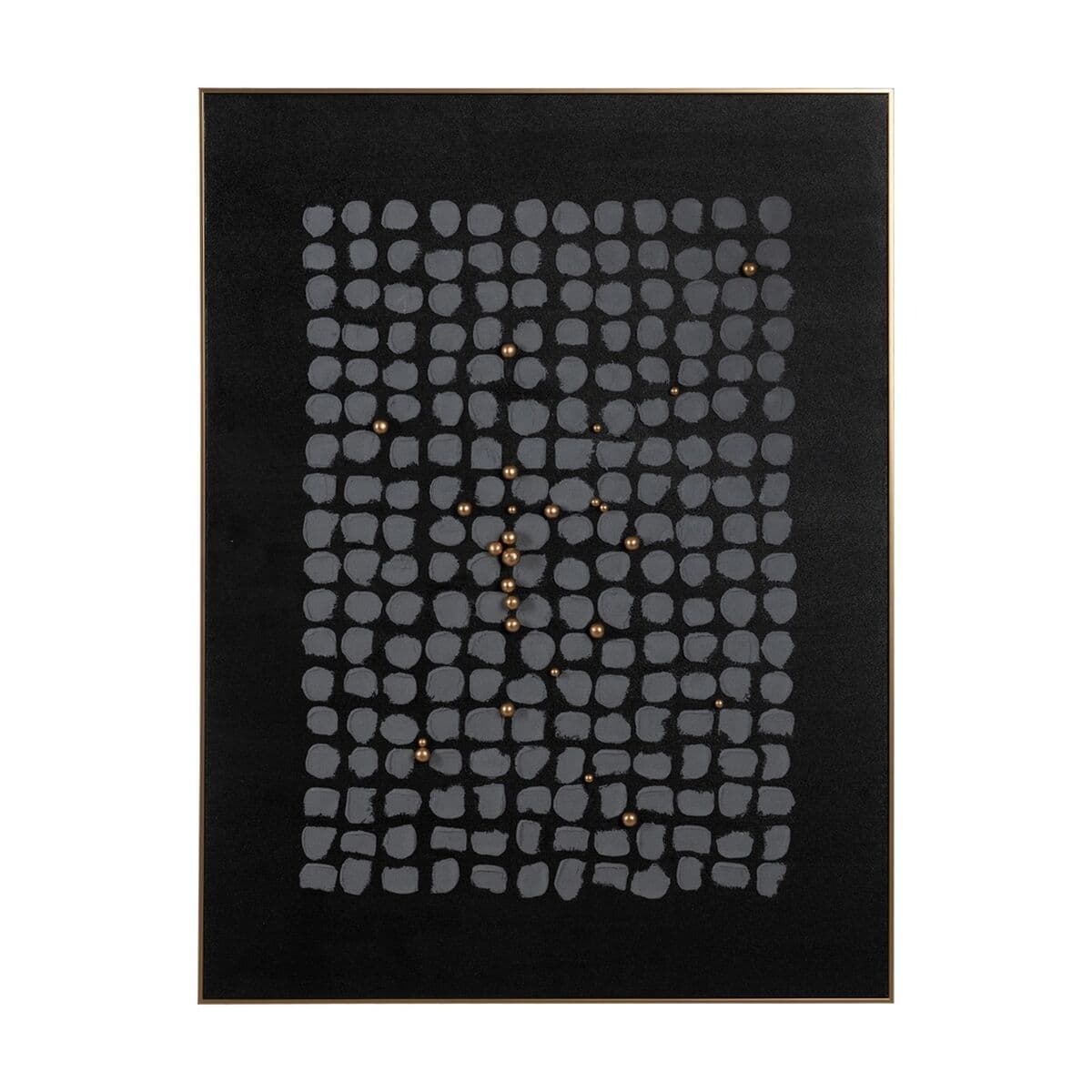 Canvas schilderij abstract zwart-grijs 90x120 cm
