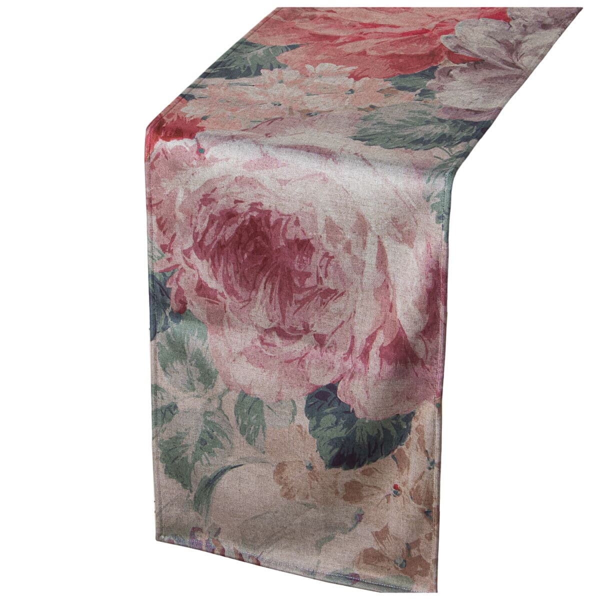 tafelloper Alexandra House Living Pink Textile Velvet Floral