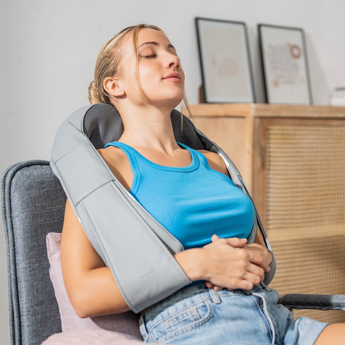 oplaadbaar shiatsu massage apparaat Pro Massatsu InnovaGoods