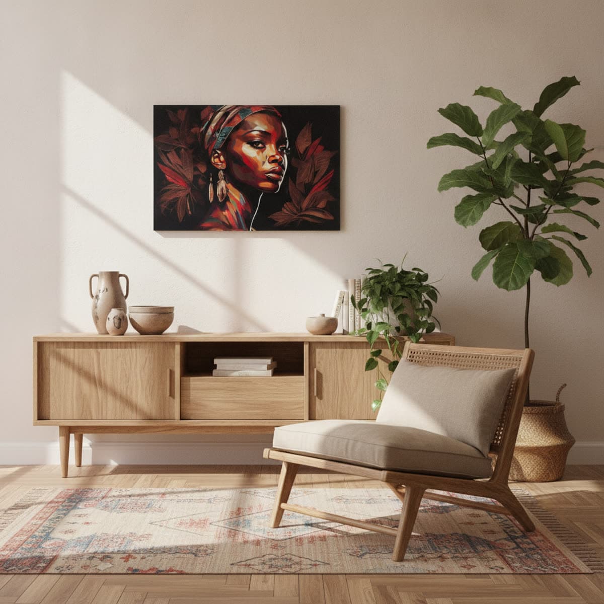 Canvas schilderij Afrikaanse vrouw 118x78 cm
