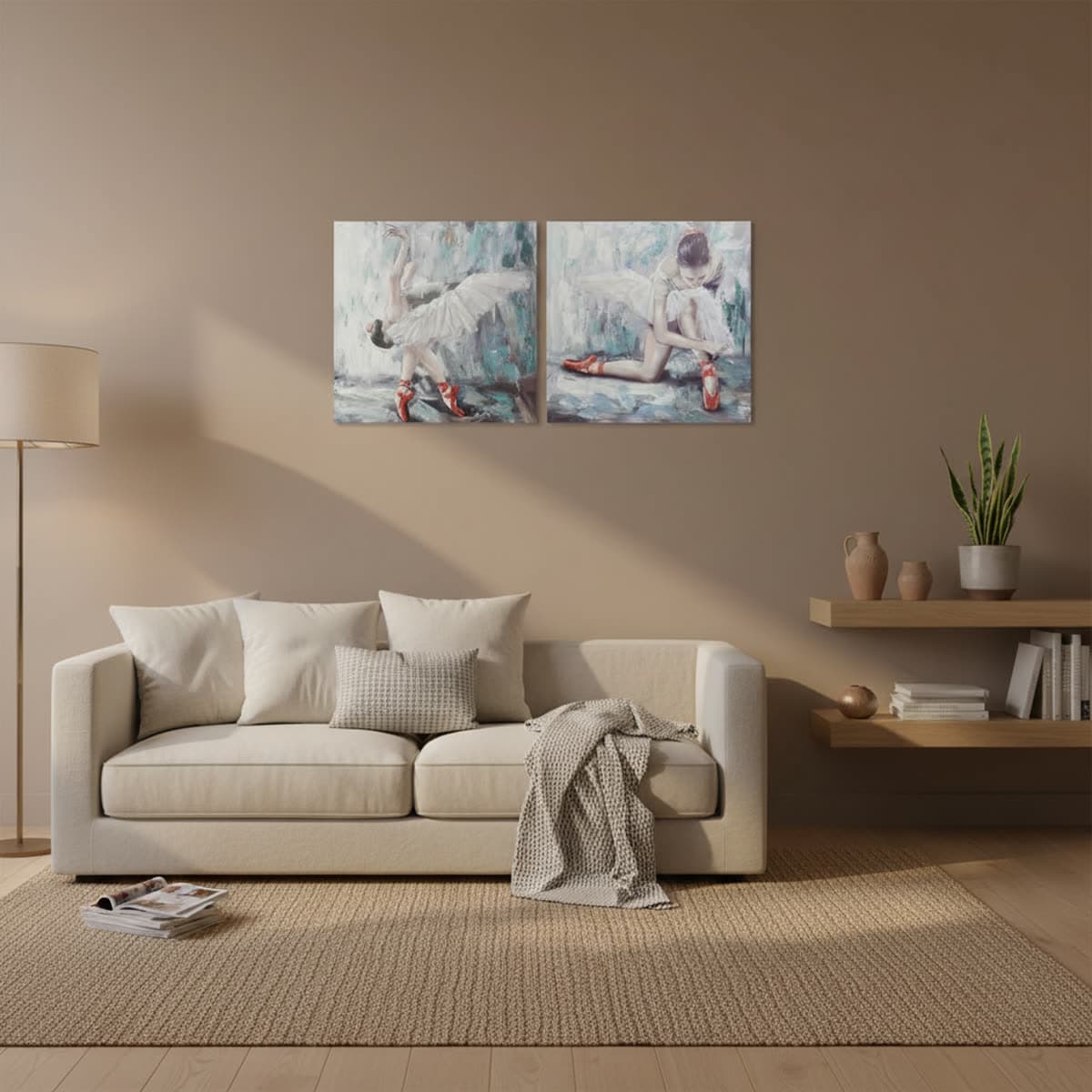 Canvas ballet-danseressen (2-delig)