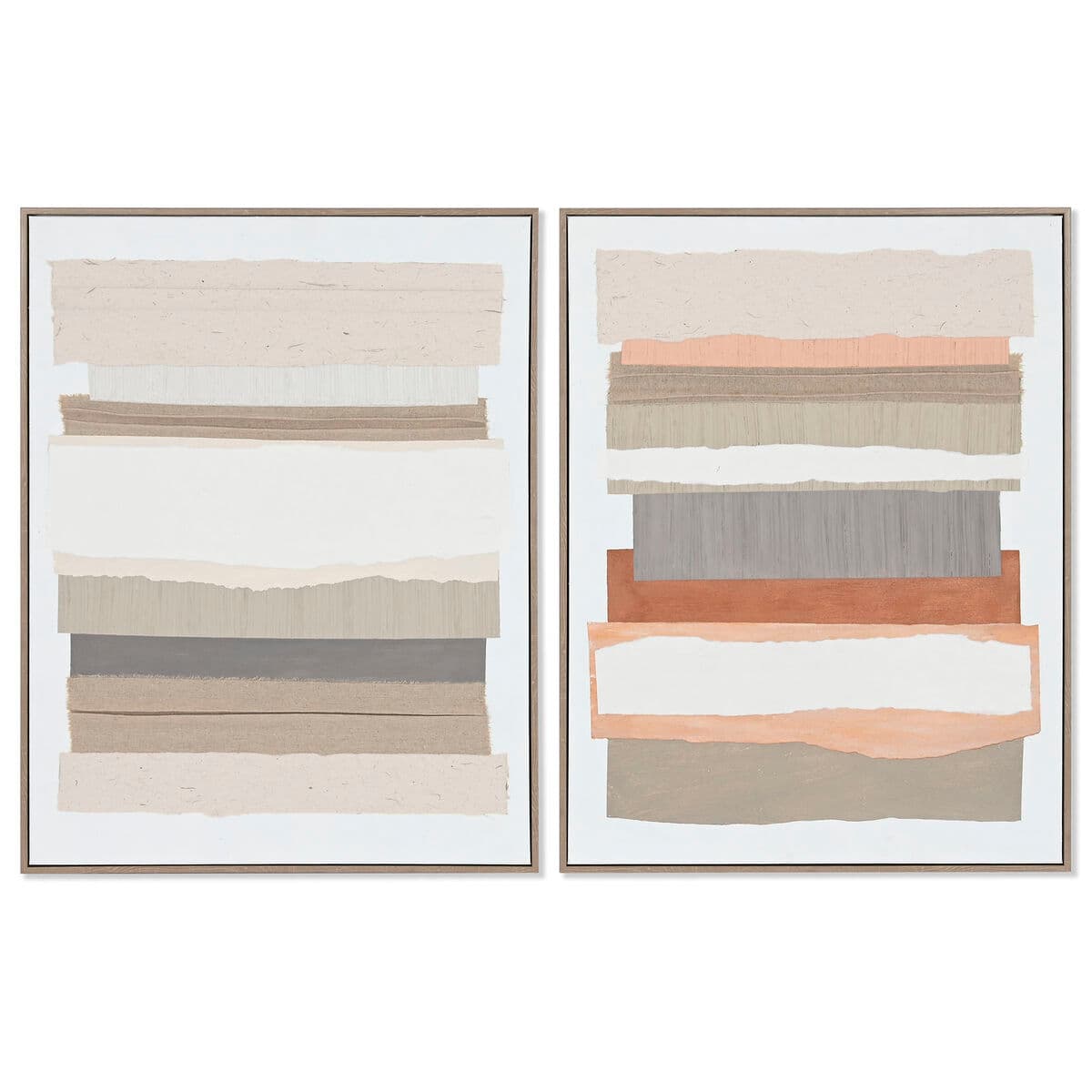 Canvas abstract aardetinten 62x82 cm